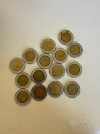 Lotto 15 Monete  500 lire ( Quirinale + ISTAT)