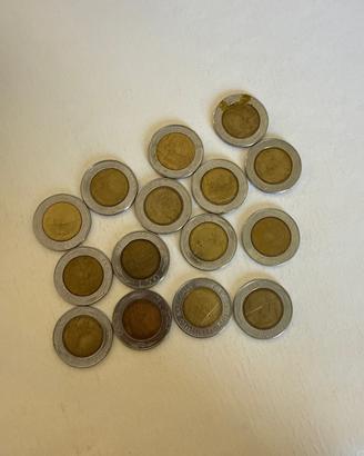 Lotto 15 Monete  500 lire ( Quirinale + ISTAT)