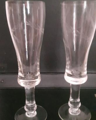 2 calici cristallo boemia