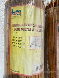 Due tende arella in bamboo con carrucola