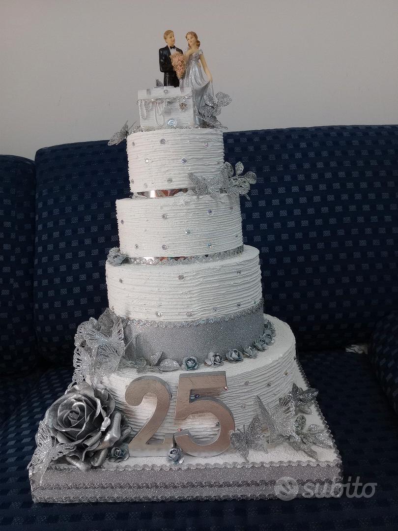 Torta scenografica 25 anni di matrimonio - Arredamento e Casalinghi In  vendita a Napoli