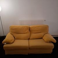 Divano Sfoderabile 2/3 Posti - Giallo Ocra