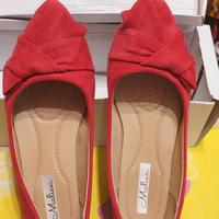 Scarpe Ballerine Rosse in velluto numero 36 NUOVE