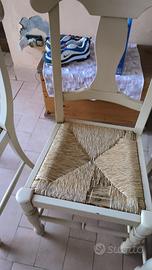 Sedie con seduta in paglia