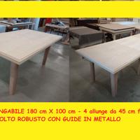 Tavolo Allungabile NUOVO con guide in metallo
