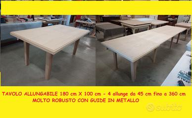 Tavolo Allungabile NUOVO con guide in metallo
