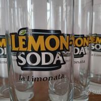 4 VECCHI BICCHIERI LEMONSODA VINTAGE 
