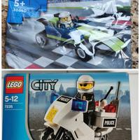 Lotto lego City Race Car e Police Motorcycle nuovi