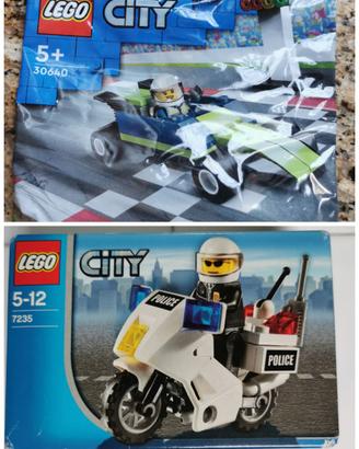 Lotto lego City Race Car e Police Motorcycle nuovi