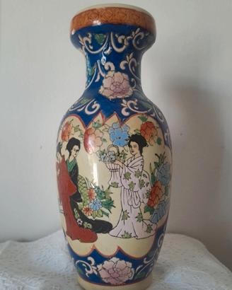 Vaso Satsuma Moriage porcellana vintage anni 50 60