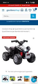 quad elettrico bambini 2/3 anni