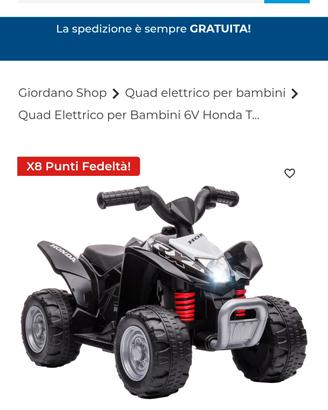 quad elettrico bambini 2/3 anni