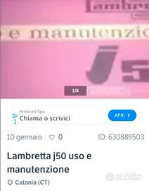 Lambretta J50 uso e manutenzione 