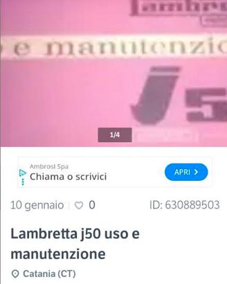 Lambretta J50 uso e manutenzione 