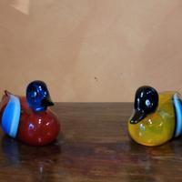 Coppia di papere in pasta di vetro