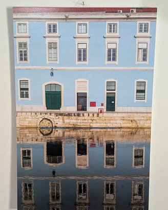 Quadro Fotografico Lisbona "Linee d'acqua"