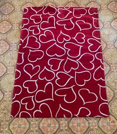 Chenille tappeto cuori 140x200 cm