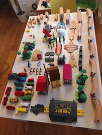 set gigante ferrovia legno