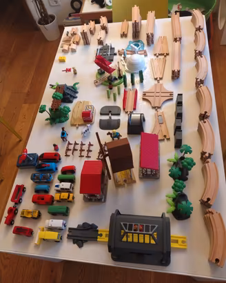 set gigante ferrovia legno
