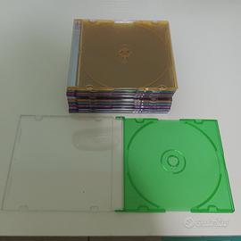 10 custodie multicolore Slim per CD e DVD