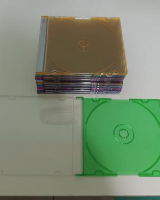 10 custodie multicolore Slim per CD e DVD
