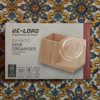Caricabatterie Wireless Organizer in Bamboo