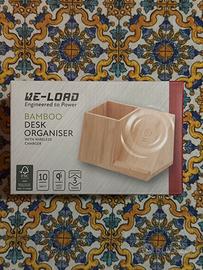 Caricabatterie Wireless Organizer in Bamboo
