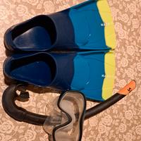 Pinne + maschera decathlon 