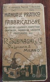 Raro Manuale pratico di fabbricazione 1910 