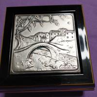 Portagioie in legno laccato e argento 925 sterling