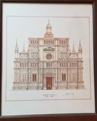 Disegno della Certosa di Pavia