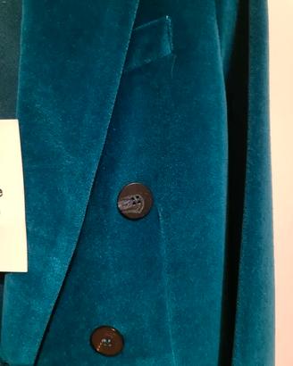 Tailleur velluto color ottanio Ottod'ame