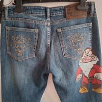 Jeans skinny Y2K a vita bassa bootcut Disney