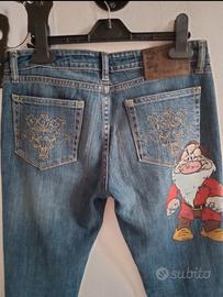 Jeans skinny Y2K a vita bassa bootcut Disney