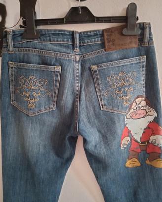 Jeans skinny Y2K a vita bassa bootcut Disney