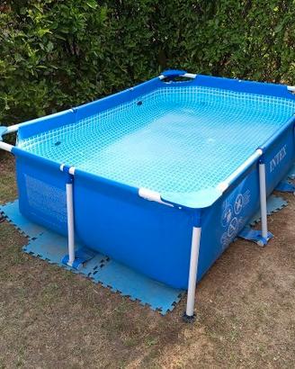 Piscina Rettangolare 220x150x60cm+Pompa /Cloro/Tap
