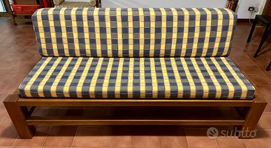 Coppia divani rustici in legno massello