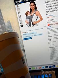 Marsupio porta bebe ergonomico 4 in 1 neonato