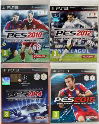 PES Pro Evolution Soccer 2010 2012 2014 2015 PS3