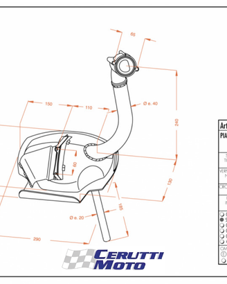 Scarico SITO Piaggio Vespa APE TM 703