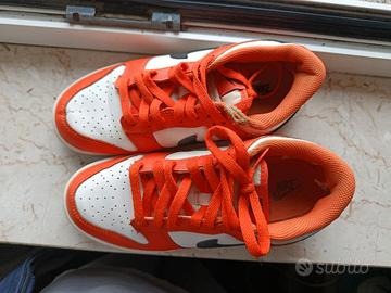 Nike dunklow bianche arancione nere donna numero 