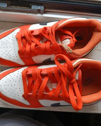 Nike dunklow bianche arancione nere donna numero 