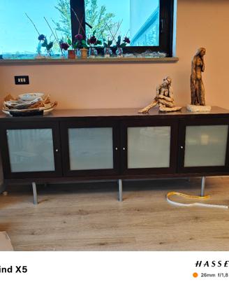 BONDE IKEA Credenza marrone scuro con vetro smerig