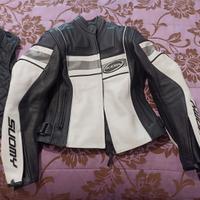giacca pelle moto donna suomy