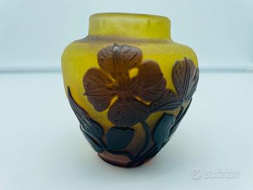 Vasetto in vetro Emile Gallé originale