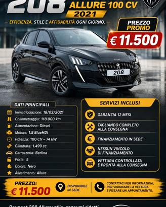 Peugeot 208 BlueHDi 100 Stop&Start 5 porte Allure