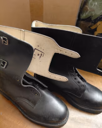 anfibi neri modello militare n. 43 - vintage