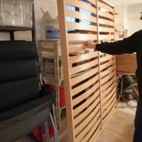 rete con doghe in legno 