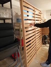 rete con doghe in legno 