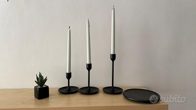 Set di soprammobili per casa colore NERO